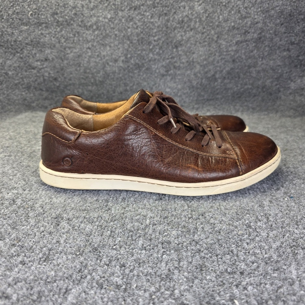 Born Allegheny Shoes Mens 9.5 US Brown Leather Low Top Casual Lace Up Comfort